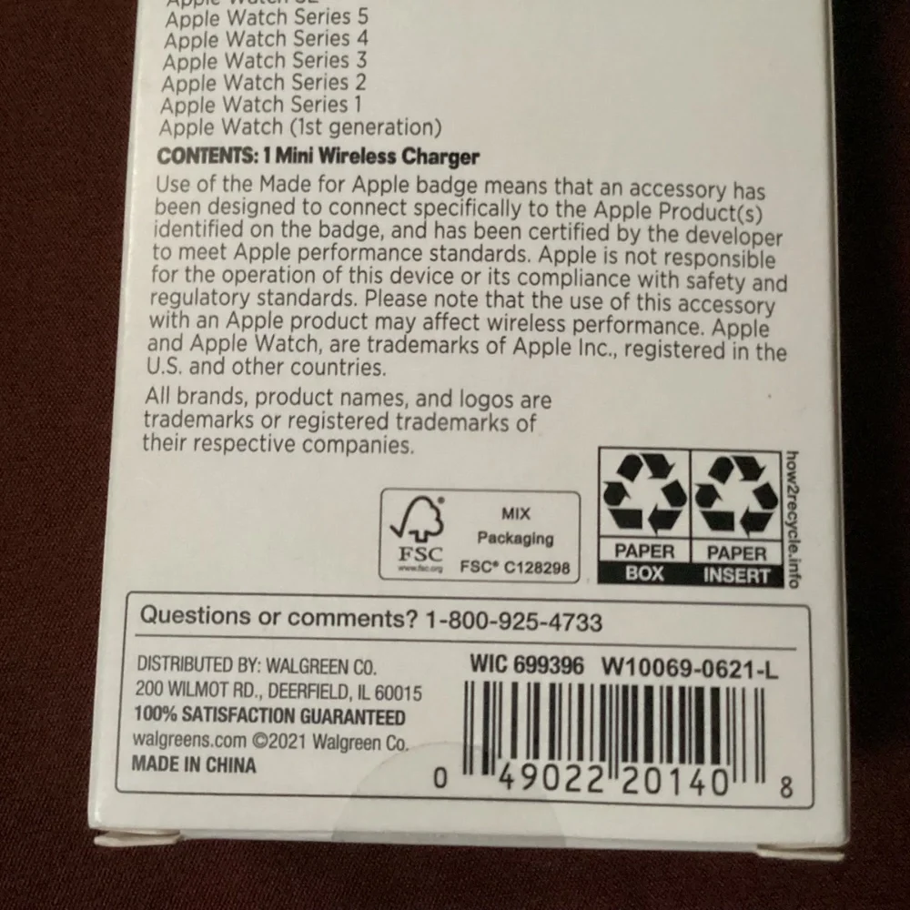 Infinitive Mini Wireless Charger for Apple Watch MFI Certified New/Sealed
